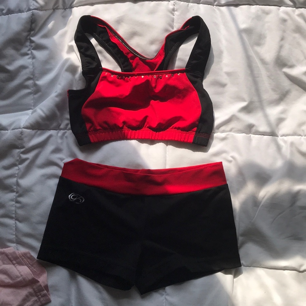 Dance/Cheer Sports Bra and Shorts set